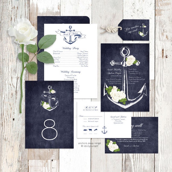 Make your own nautical wedding invitations