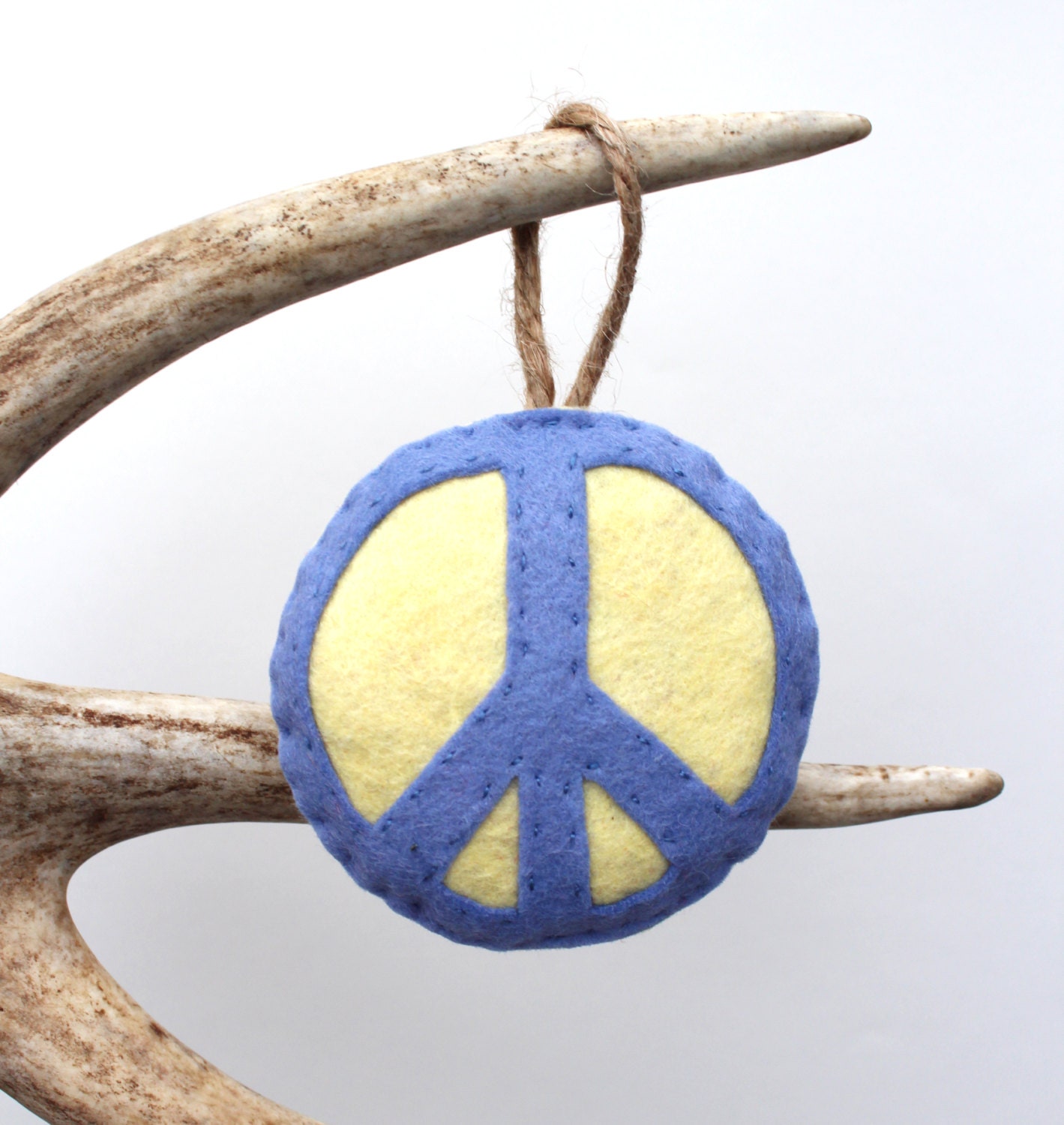 Peace Sign Felt Christmas Ornament (Made to Order)