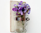 shabby chic sconce Cottage Decor vase wood single vase - Vintage White