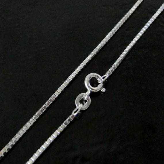 20 Inch Sterling Silver 1.1mm Box Chain Necklace