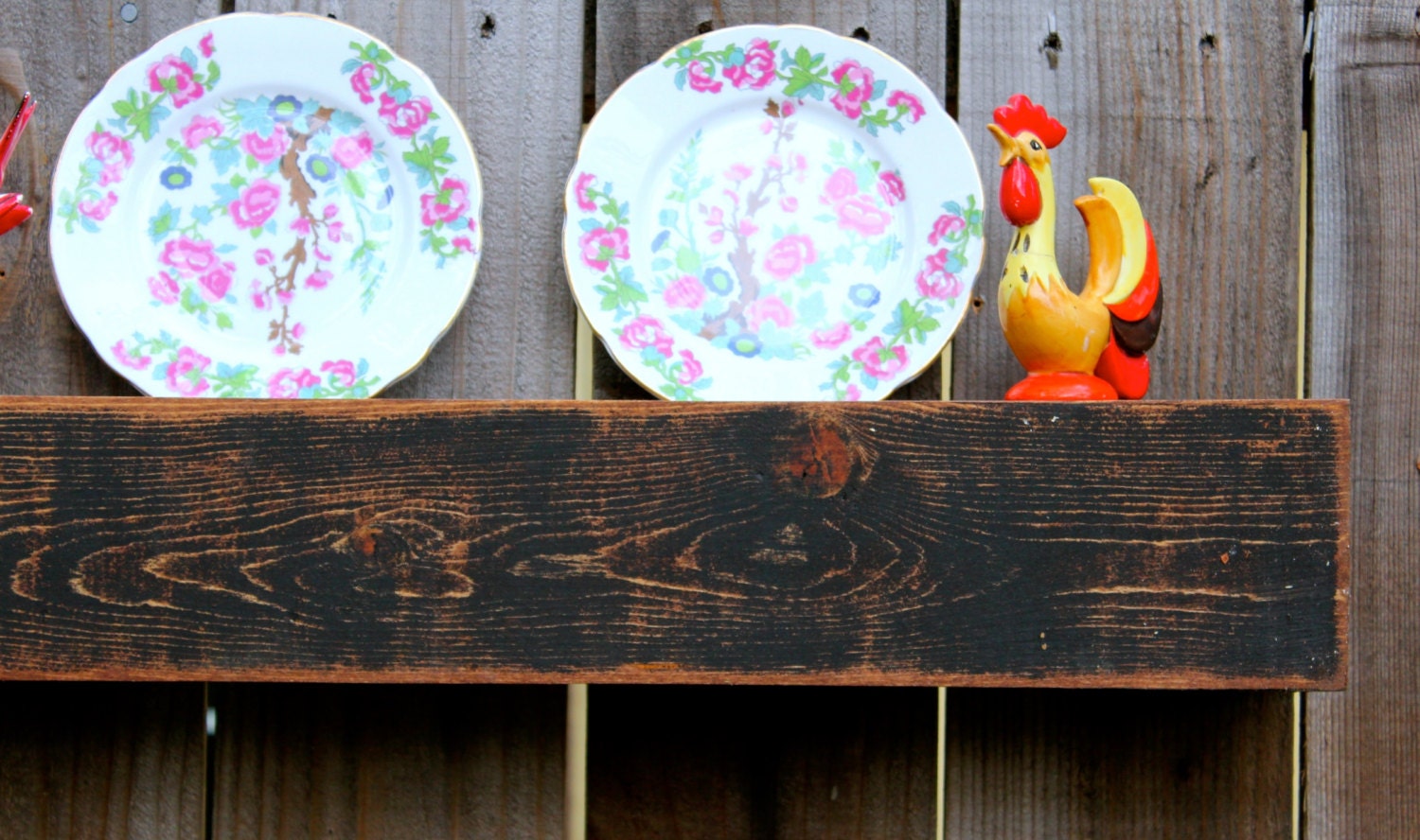 Floating Shelf Plate Groove Optional Kitchen Decor