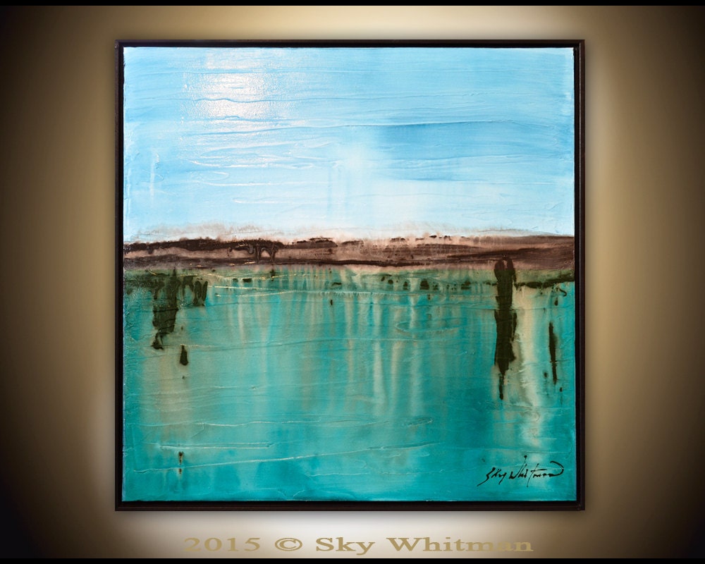 Framed Square Painting Original Abstract Art by originalmodernart