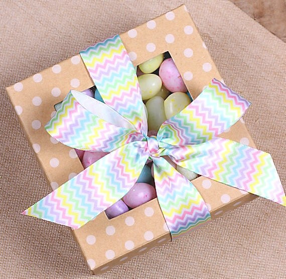 Polka Dot Kraft Treat Boxes with Window by thebakersconfections