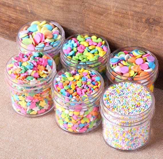 Pastel Rainbow Sprinkles Set Easter Sprinkles Pastel