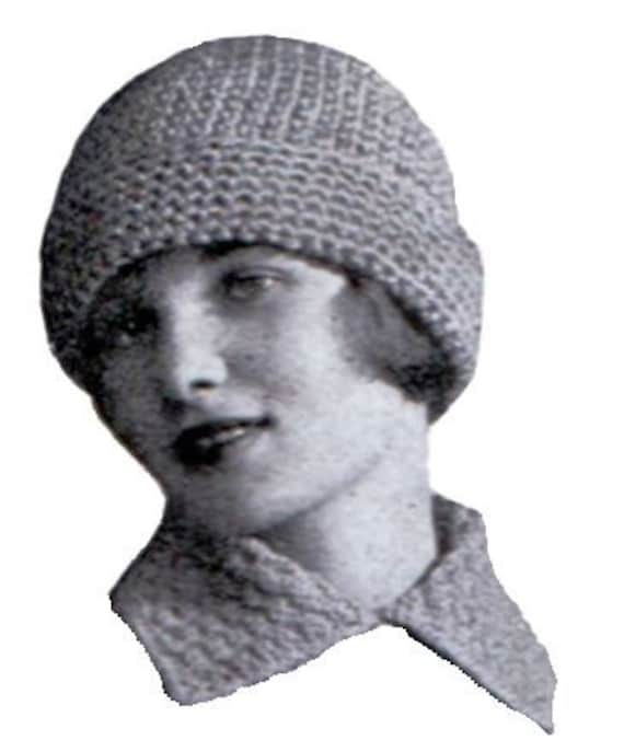 1920 Dinsley Hat Knit Pattern Downton Abbey Era Instant