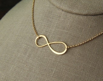 Large gold infinity necklace, simple gold necklace, infinity necklace, gold infinity, eternity necklace, infinity symbol, valentine day