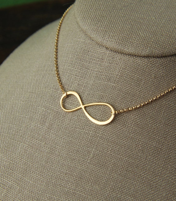 Large gold infinity necklace simple gold necklace infinity