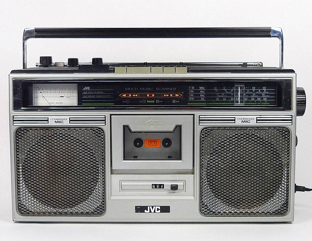 Vintage 80's JVC rc-646jw boombox GHETTO BLASTER cassette