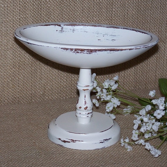 Wood pedestal bowl white pedestal bowl wood compote