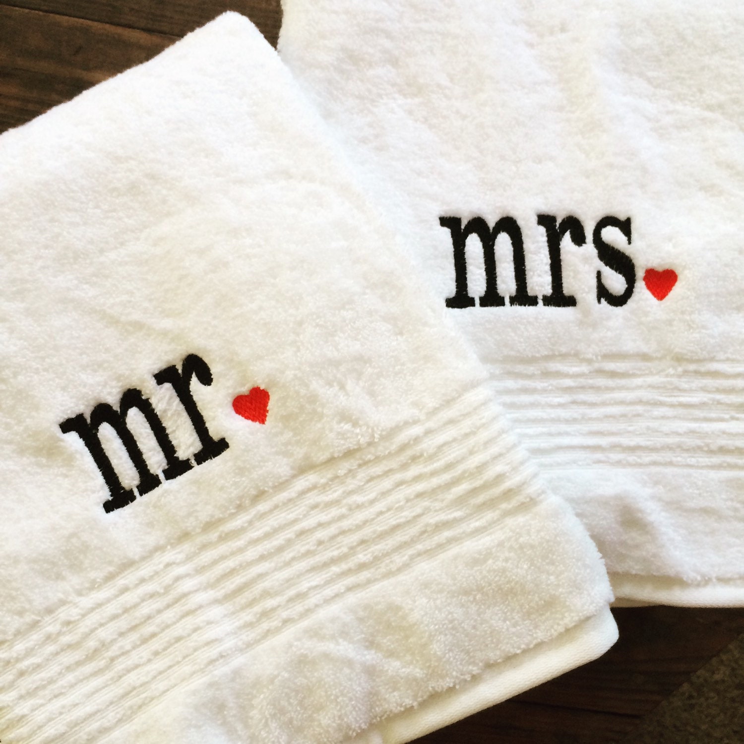 Mr. And Mrs. Bath Towel Set