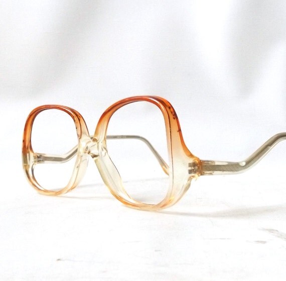 Vintage 1970s Nos Eyeglasses Oversized Round By Recyclebuyvintage