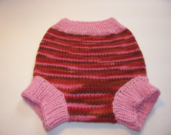 Hand Knitted Wool Cloth Diaper Cover Soaker Wool Nappy Cover Baby Diaper Cover Knit Cloth Diaper size Medium 6-12 Months