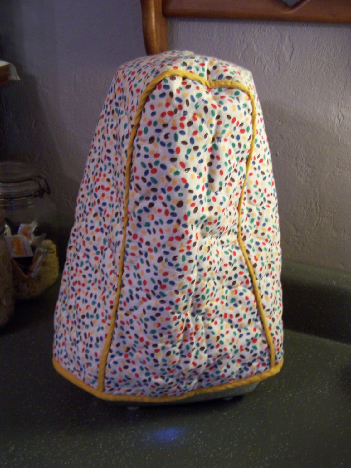 Vintage Cloth Blender Cover Dots Primary by TeresasTreasuresEtc