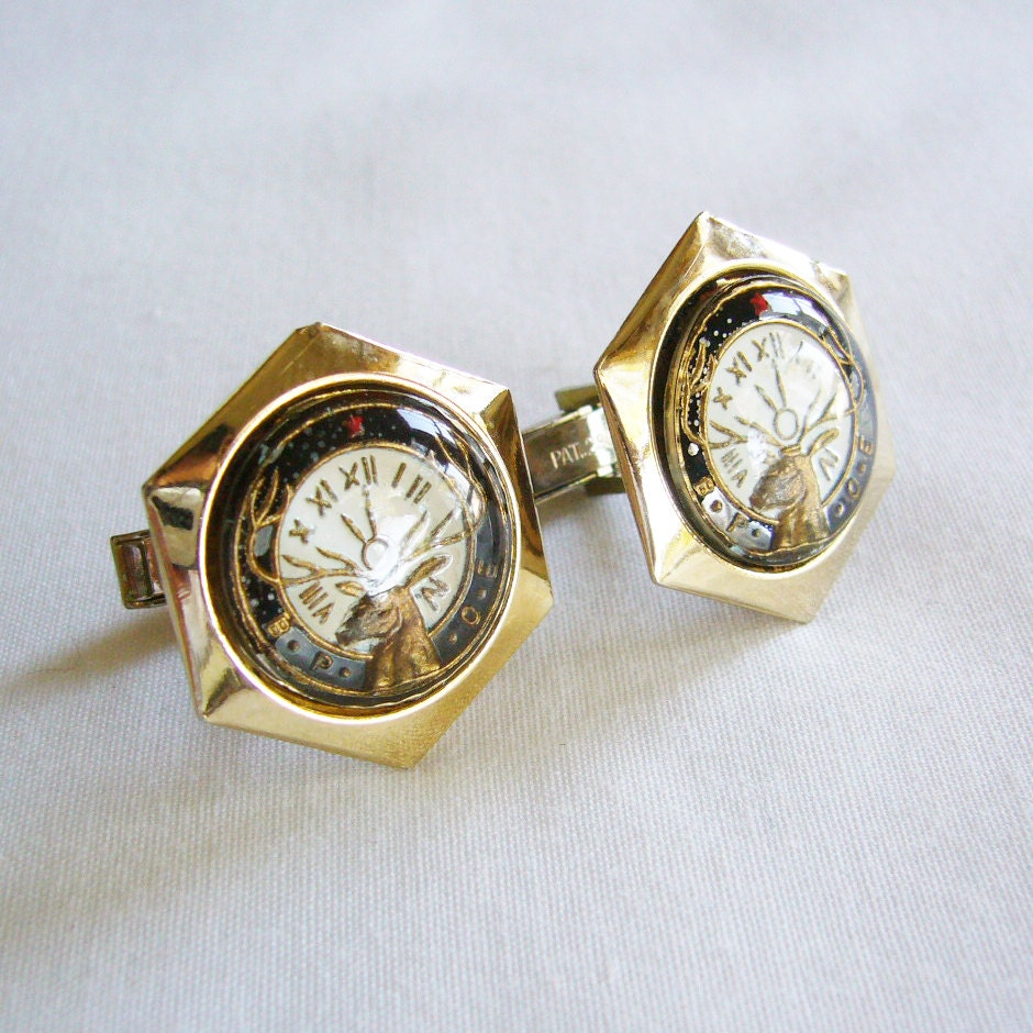 Hawsonvintage Lion Head Cufflinks For Men With Gift Box Gold