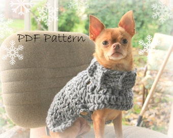 crochet pattern dog cowlneckwarmerscarfchunky