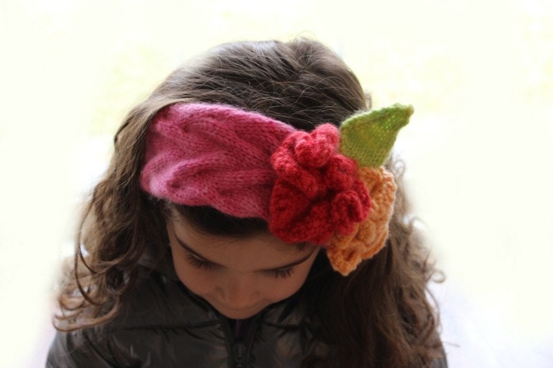 Knitting Pattern Flower Headband knitting by theknittingniche
