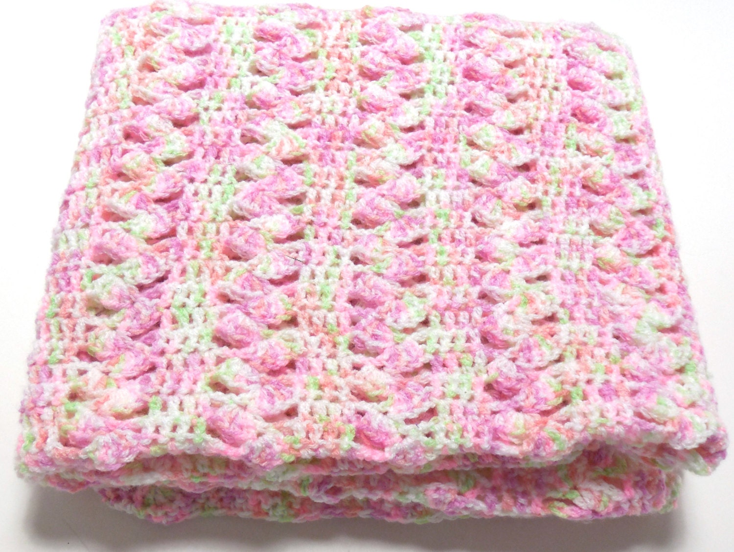 Crochet Baby Blanket Crochet Baby Girl Blanket Variegated