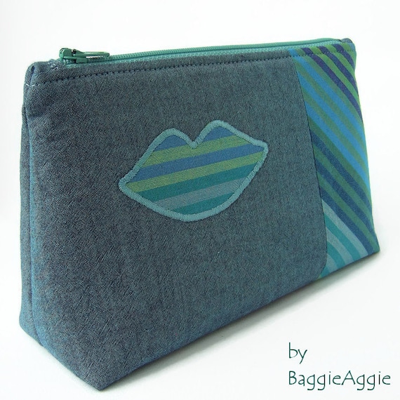 LIPS - Applique Make Up / Cosmetics Bag