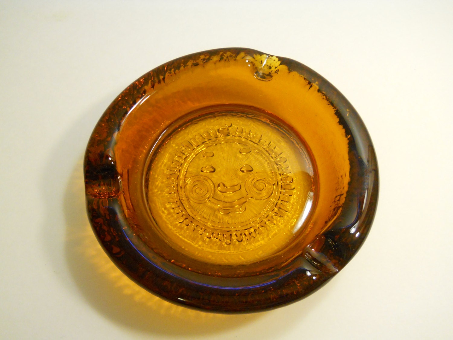 Ashtray Vintage 70s Sunshine in 1/2 Inch by VintageCoreReStore