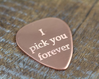 Personalized Engraved Guitar Pick, Valentines Gift, Wedding Gift, Anniversary Gift