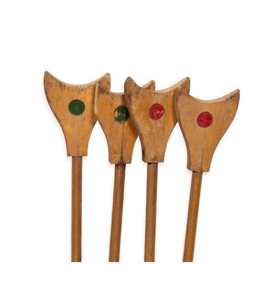 Antique Shuffleboard Wooden Set 1940's Shuffleboard by modernlogic