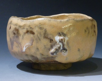 Large Japanese Style Brown StonewareTea Bowl George Watson Signed Chawan