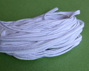 Soutache Cord White 3.5mm Wide 6-yard Polyester Macrame Beading