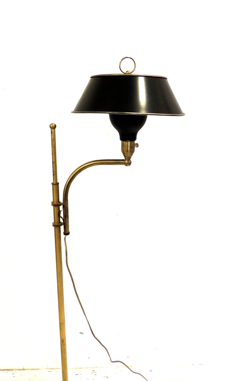 vintage flying saucer floor lamp 1950s60s brass/black by mkmack