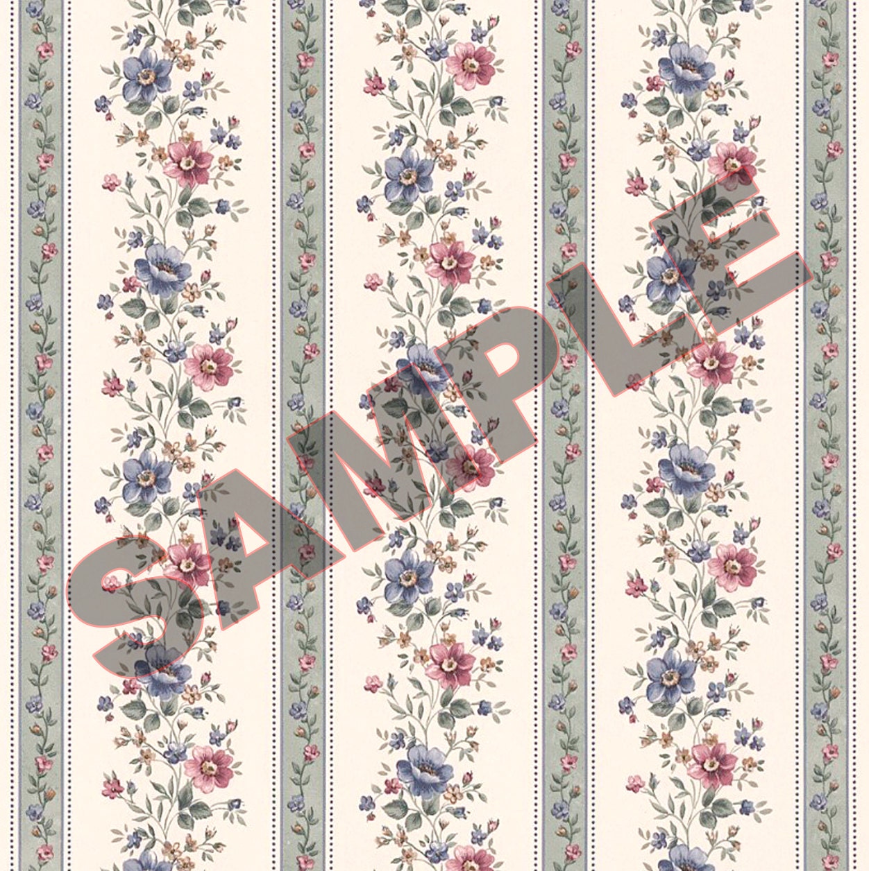 Printable Vintage Victorian Dollhouse Wallpaper Download 1:12