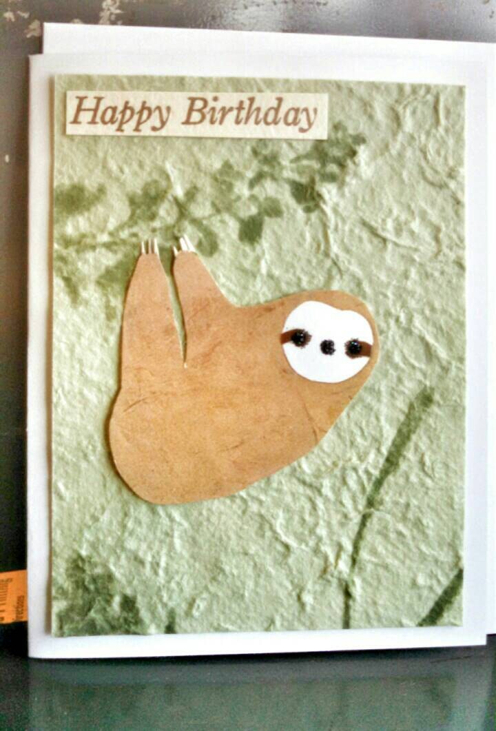 Sloth birthday card