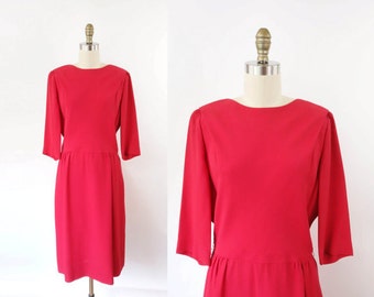 VINTAGE 1950s Red Dress