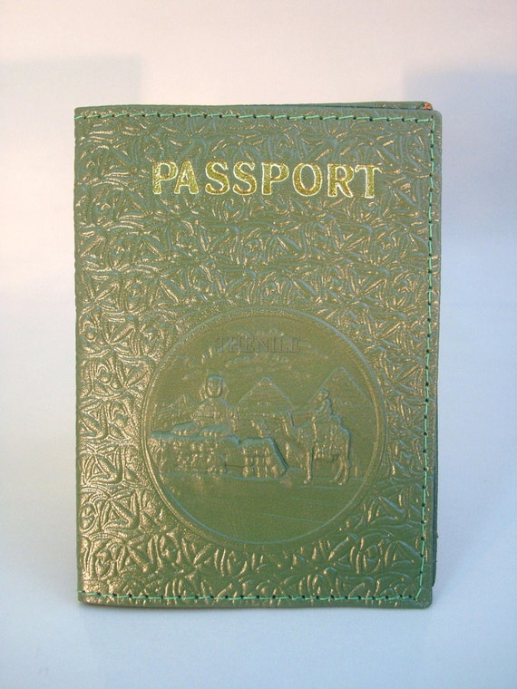 Egyptian Genuine Leather Tut Passport Wallet Holder by thenile