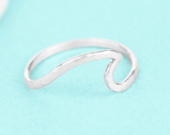 Wave Ring - Sterling Silver - Ocean Ring - Wave Jewelry - Ocean Jewelry