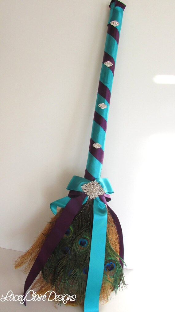 Wedding Jumping Broom Peacock Wedding Broom African American