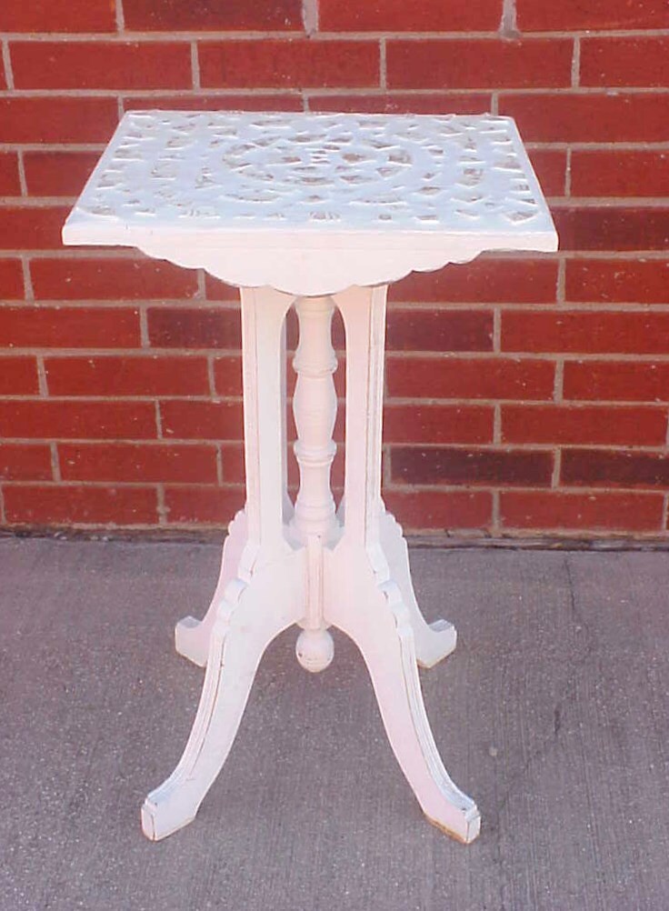 Shabby Chic 1800s Victorian Mosaic China Top Side Table Haute Juice