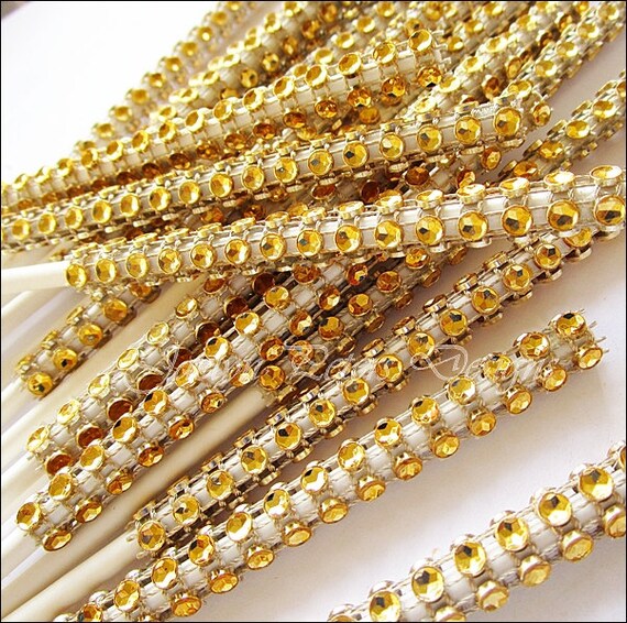 Gold Rhinestone Cake Pop Stick Bling Lollipop Stick Candy