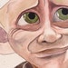 Original Watercolor Painting Dobby Harry Potter