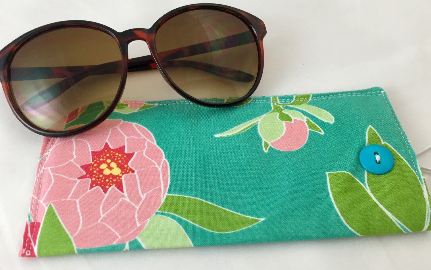 Eyeglass Case Fabric Eyeglass Holder Riley by EcoHipCustomDesigns