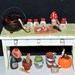 Dollhouse miniature 1/12 witch wizard toadstools brew preparation table OOAK ( a bit of shabby chic -ish)