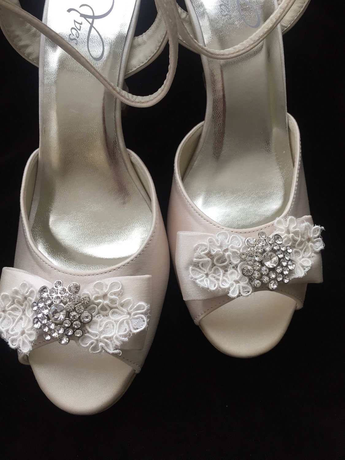 TAYLOR Champagne Bridal Wedding Wedge Shoes by YvesBellaBrides