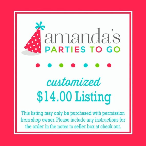 Customized 14.00 Dollar Listing | Amanda's Parties To Go Il_570xn