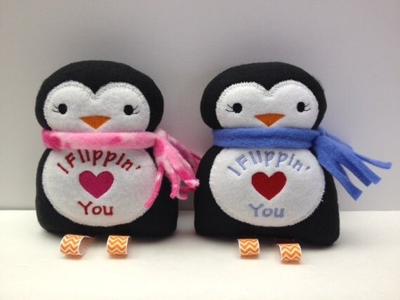 penguin stuffed animal valentines