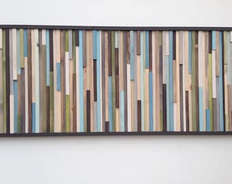 Wood Wall Art - Wood Wall Art - Reclaimed Wood Art Sculpture - Modern Wall Art