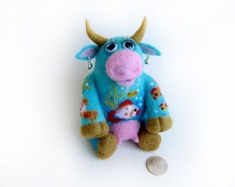 Sea cow - needlefelted sculpture