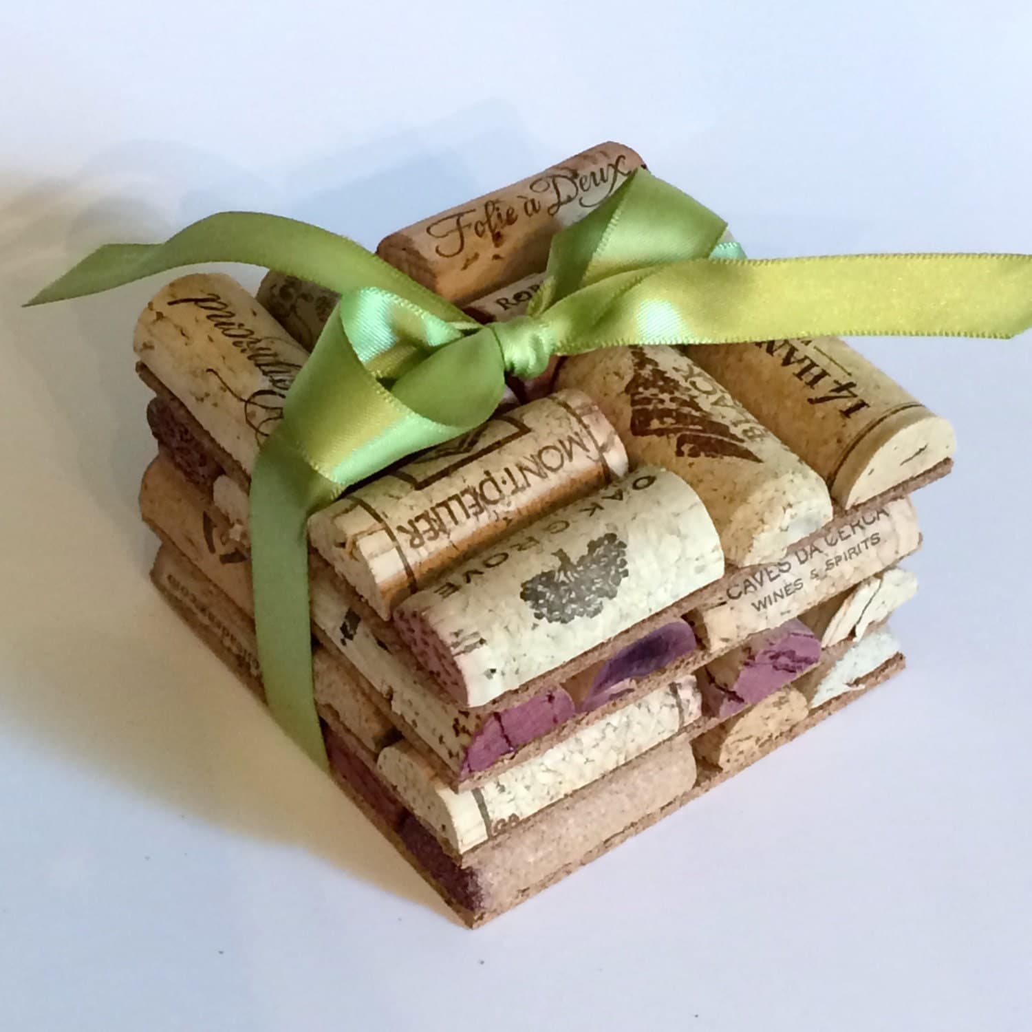 Wine Cork Coasters by vinoecocandles on Etsy