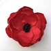 Valentine Red Poppy Hair Clip, Pin or Brooch: The Claire Flower