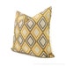 20x20 inches square - Gray and yellow pillow cover, Geometric pillow, Modern home decor - Diamond print pillow cover, decorative pillow case