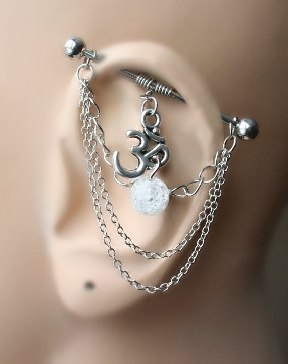 Items similar to Industrial Barbell, Industrial piercing, Jewelry