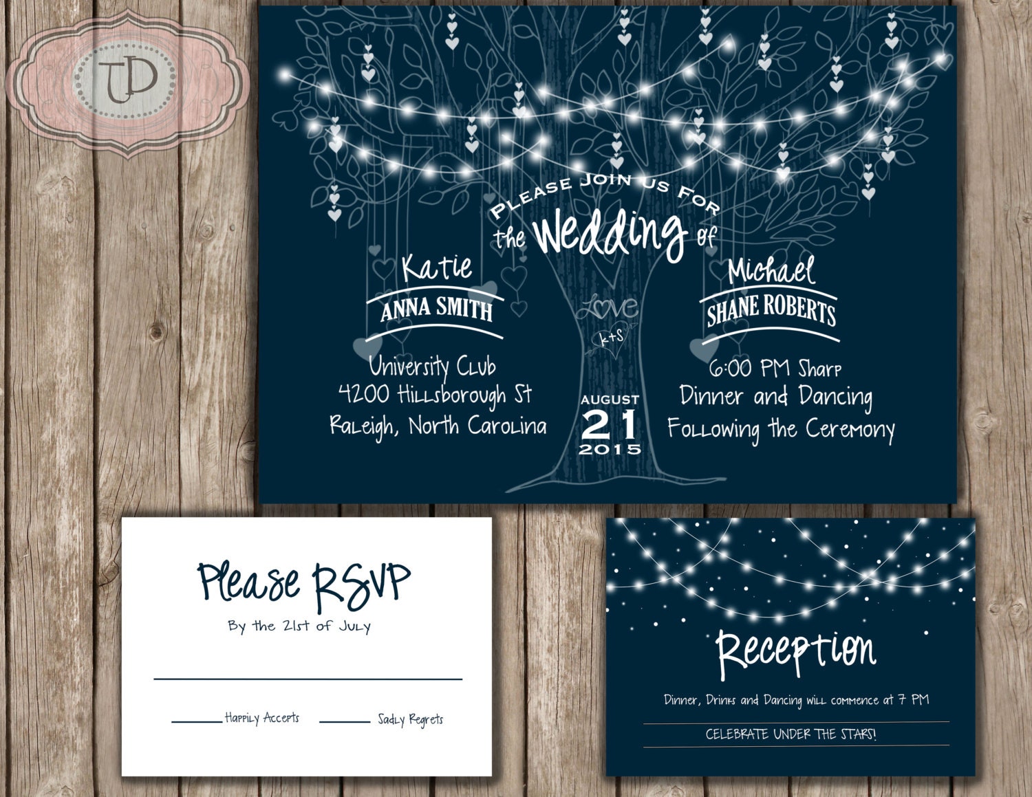 Under the Stars Wedding Invitation Printable