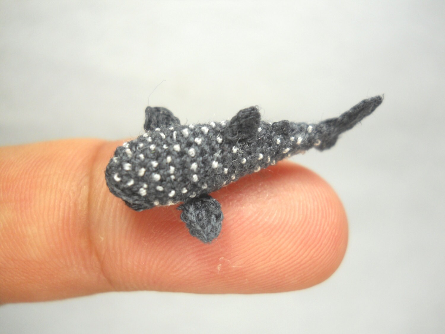 Miniature Whale Shark Tiny Crochet Micro Whale Stuffed